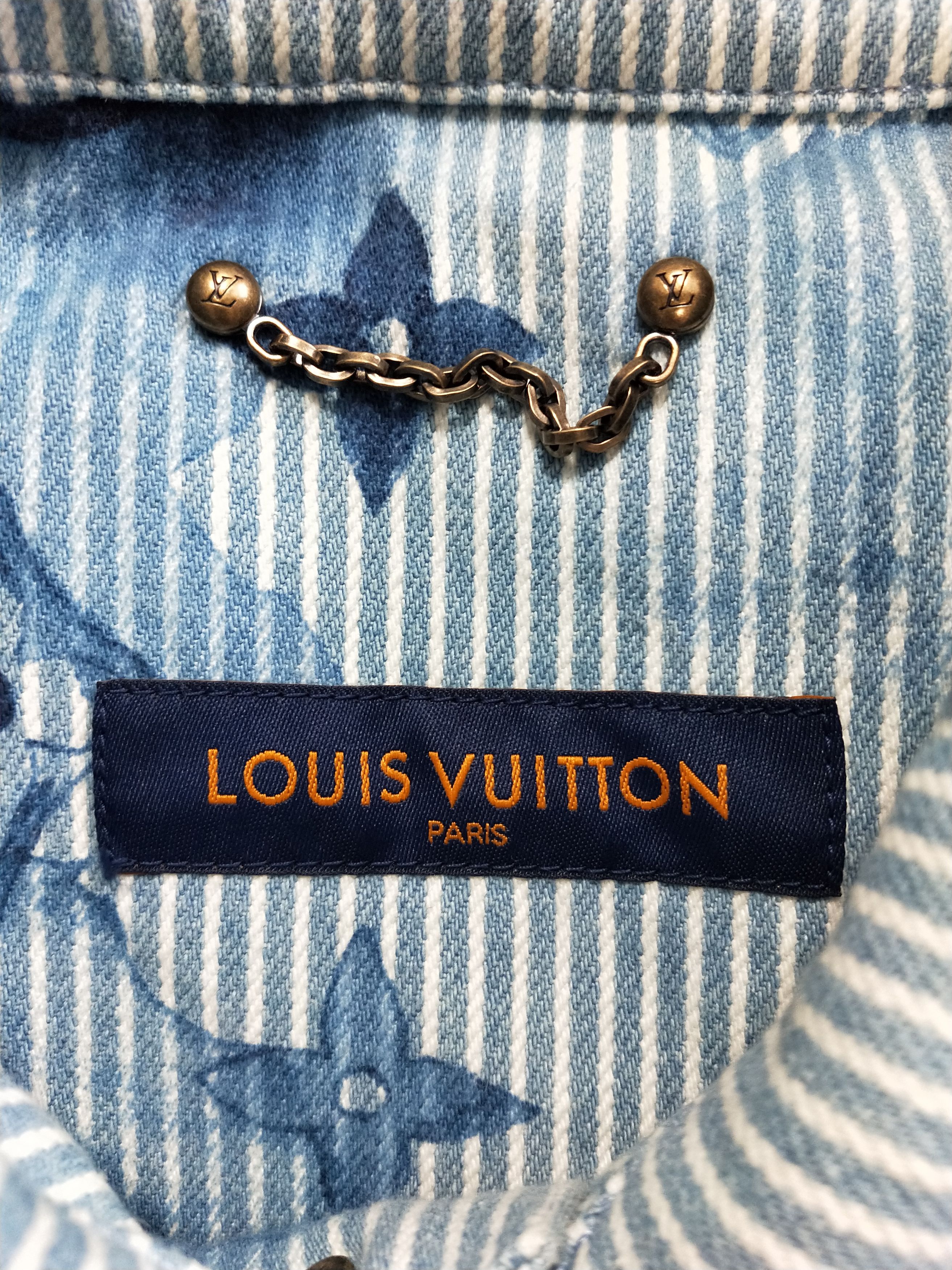Louis Vuitton Striped Monogram Workwear Denim Jacket Size US XXL / EU 58 / 5 - 4 Thumbnail