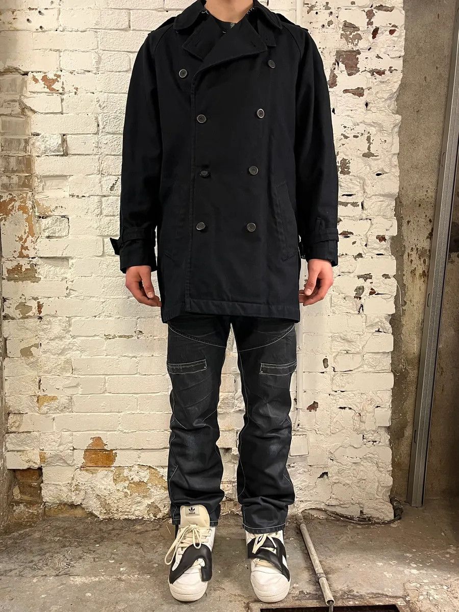 Yves Saint Laurent 2000s Yves Saint Laurent Black Buttoned Trench Coat Size US M / EU 48-50 / 2 - 2 Thumbnail