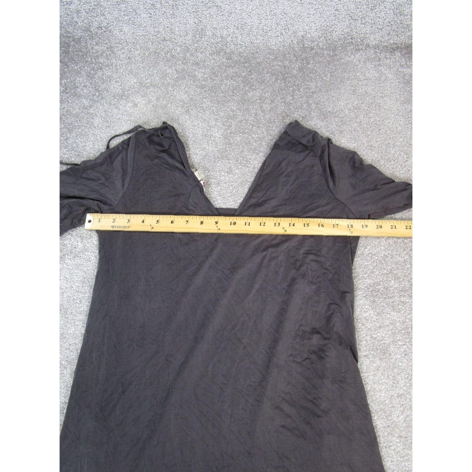 Vintage VINTAGE Dolan Dress Womens Medium Gray Halter Fit & Flare Casual Business 3/4 Sleeve Short Size M / US 6-8 / IT 42-44 - 6 Thumbnail