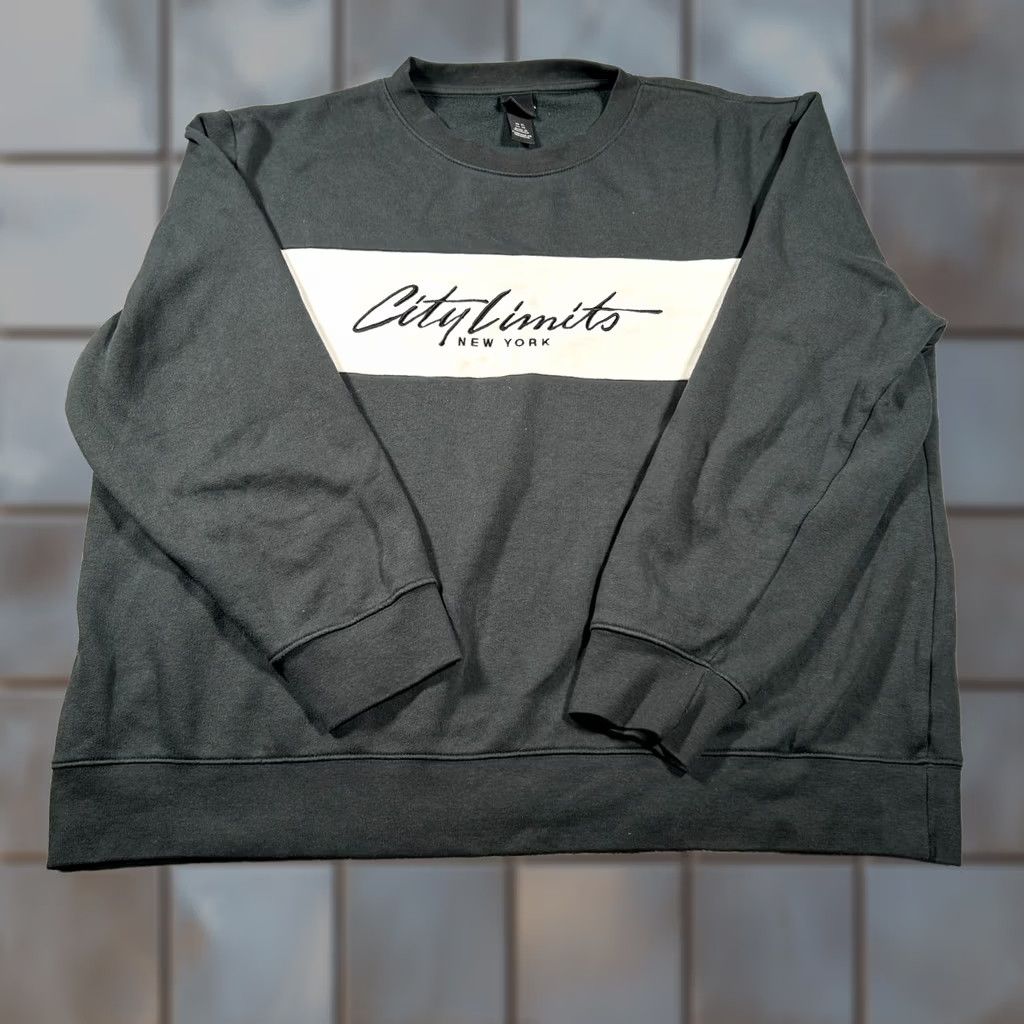 H&M H&M City Limits New York Sweatshirt Men XL Green White Logo Graphic Print Pullover Vintage? Size US XL / EU 56 / 4 - 1 Thumbnail