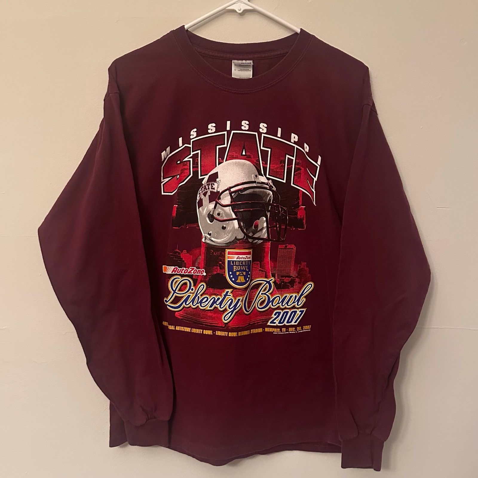 Gildan Mississippi State Bulldogs liberty bowl Memphis 2007 Size US L / EU 52-54 / 3 - 1 Thumbnail