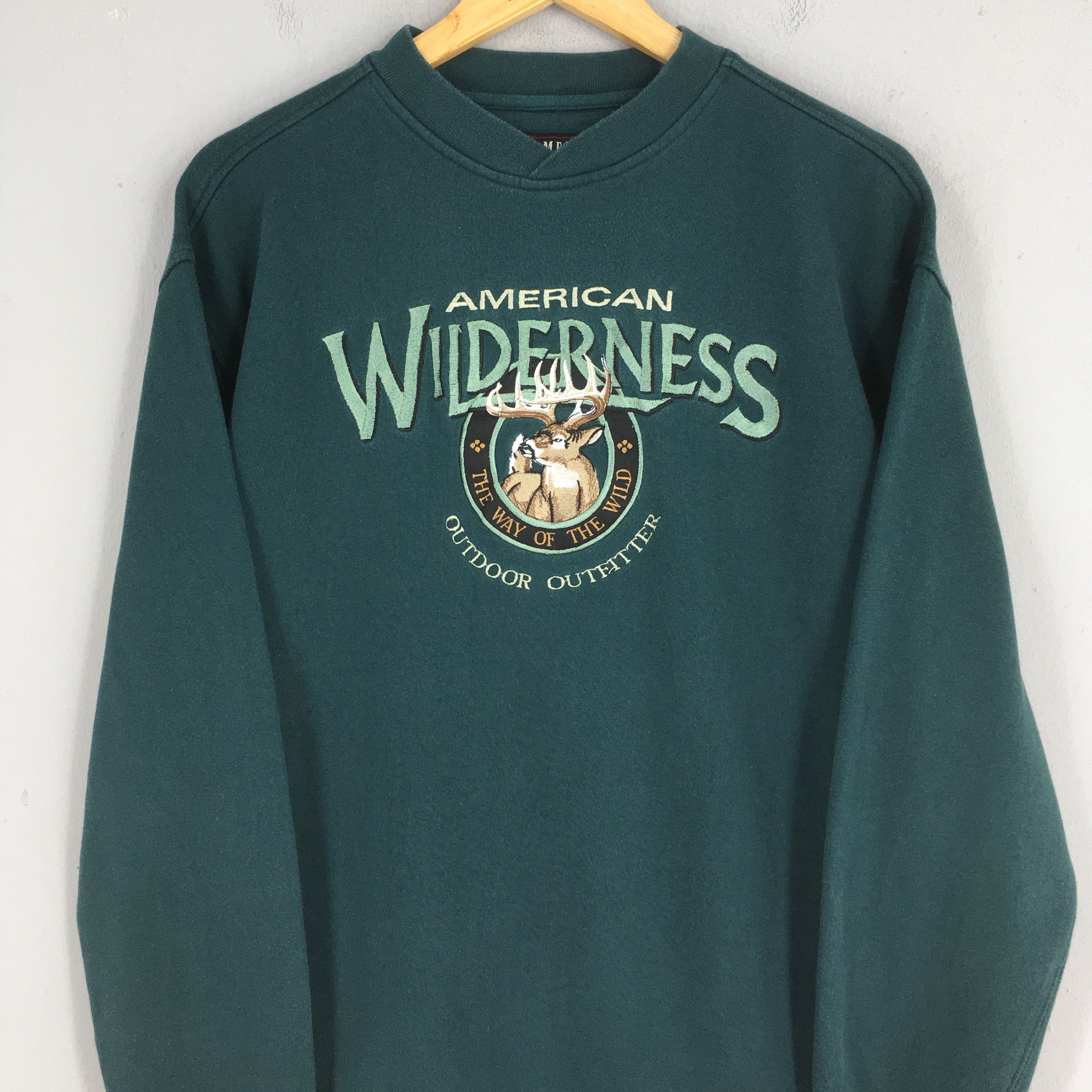 Habitat × Vintage Vintage American Wilderness Whitetail Green Sweatshirt M Size US M / EU 48-50 / 2 - 2 Thumbnail