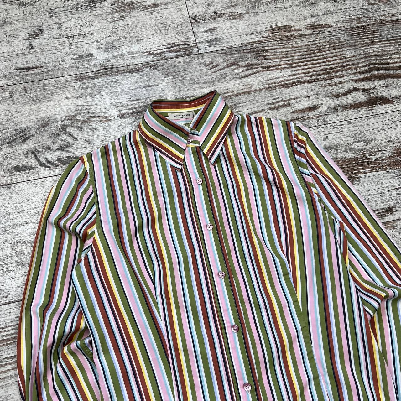Etro ETRO MILANO Multicolor Stripe Long Sleeve Blouse Shirt Size M / US 6-8 / IT 42-44 - 4 Thumbnail