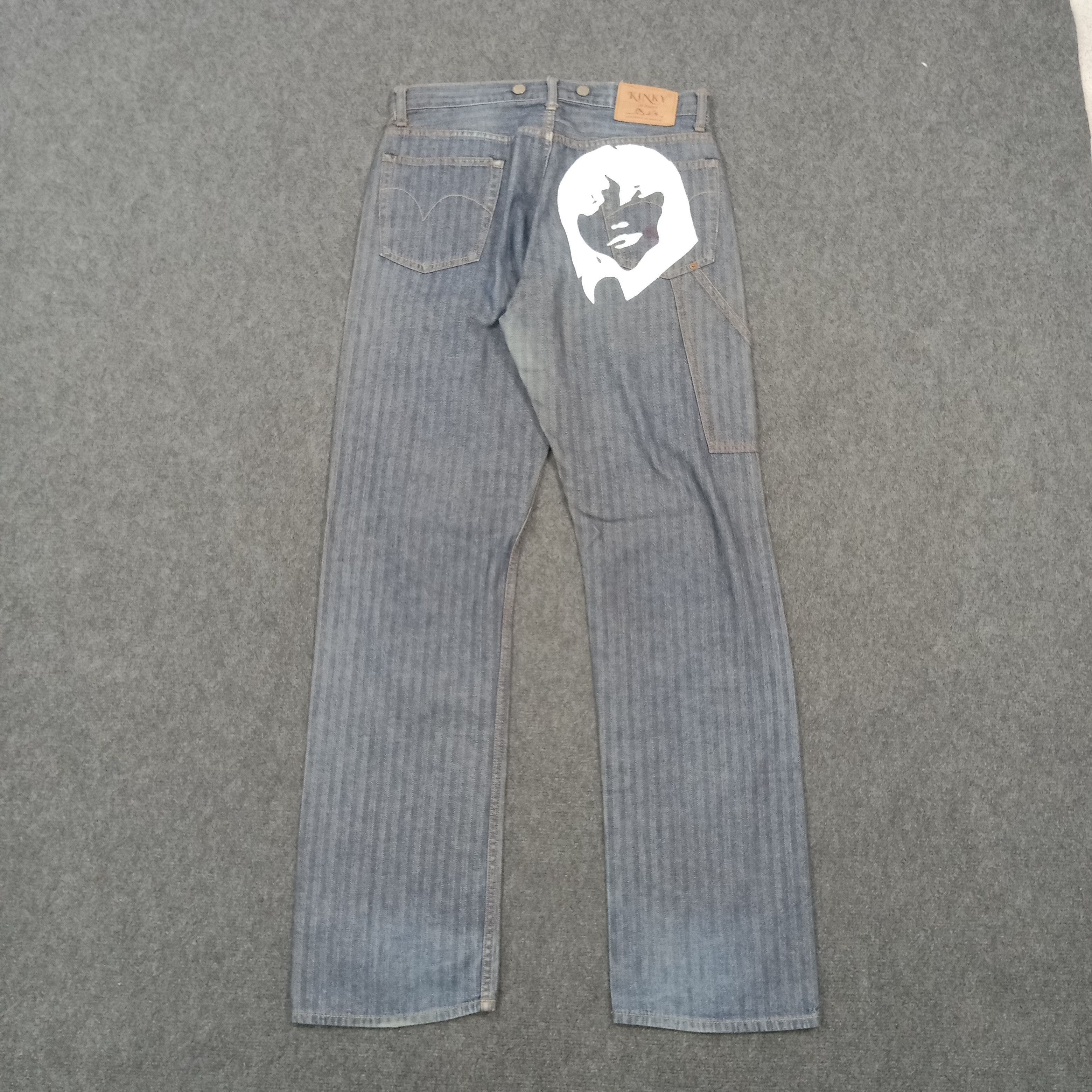 Hysteric Glamour Hysteric Glamour Kinky Japanese Denim Stripes Jeans C280N31 Size US 32 / EU 48 - 1 Thumbnail
