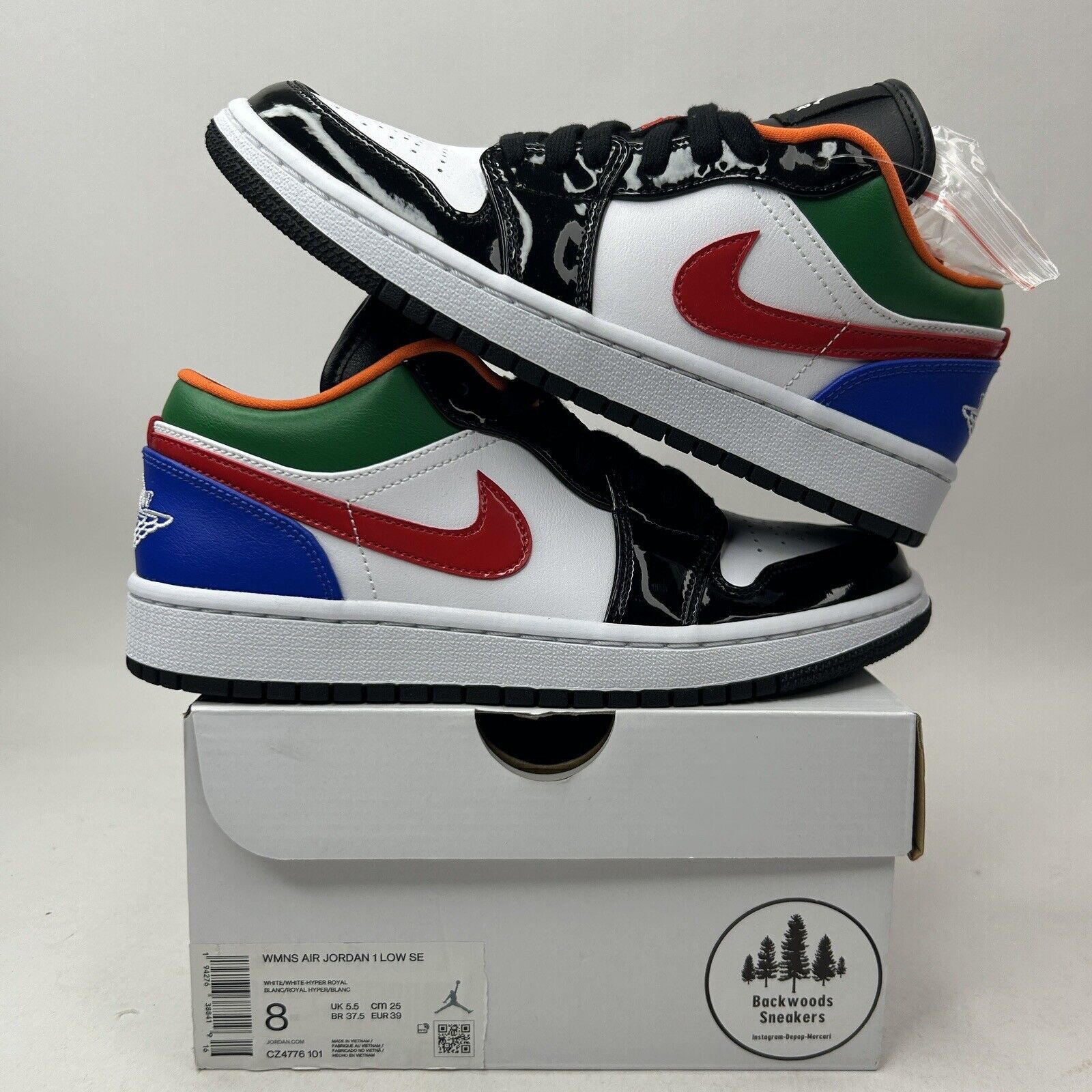Nike Nike Air Jordan 1 Low SE “Black Toe Multi-Color” 2023 Size US 8 / IT 38 - 1 Thumbnail