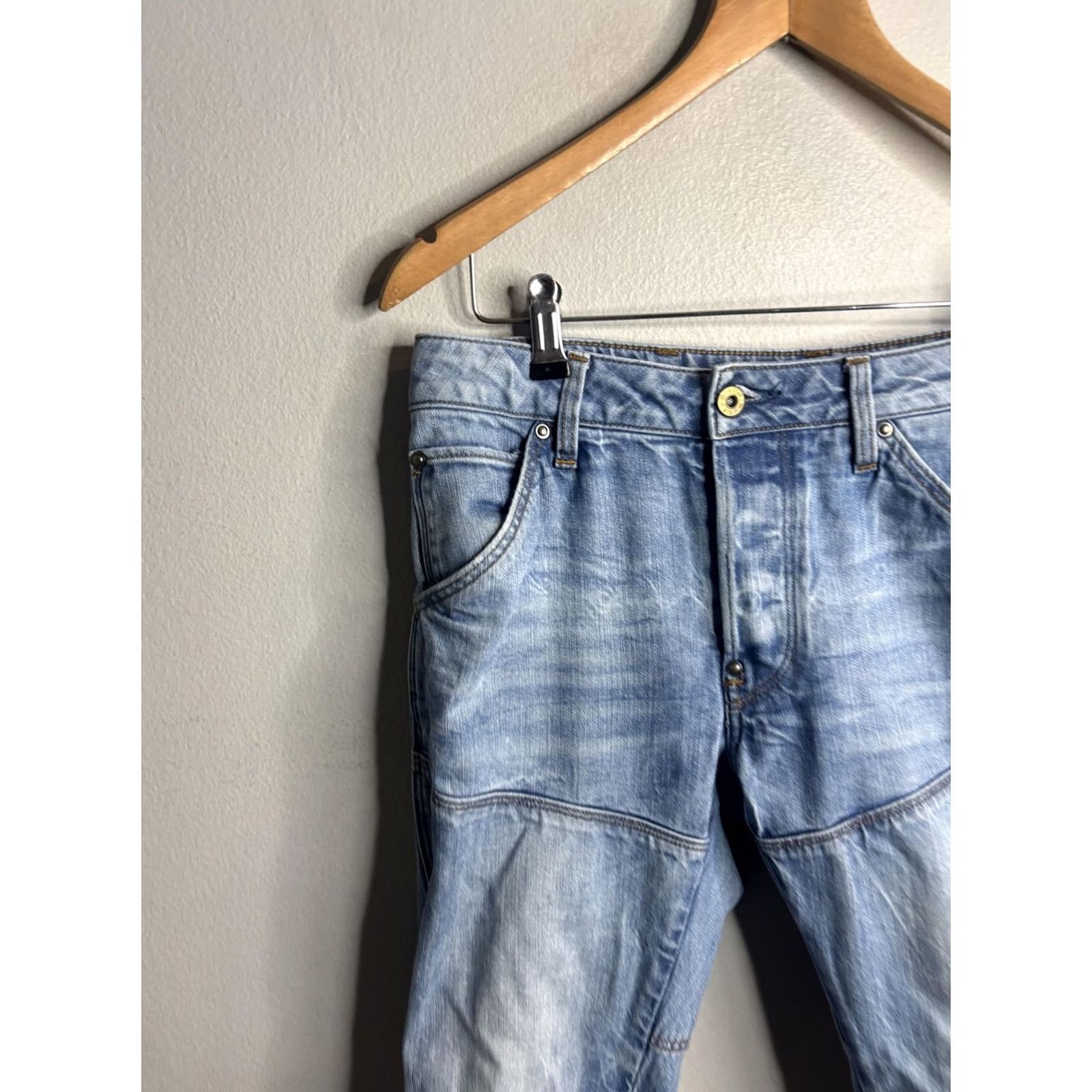 Vintage G-Star RAW Mens Jeans 28x32 Blue 5620 3D Slim Light Wash Denim Moto Tapered Size US 28 / EU 44 - 2 Thumbnail