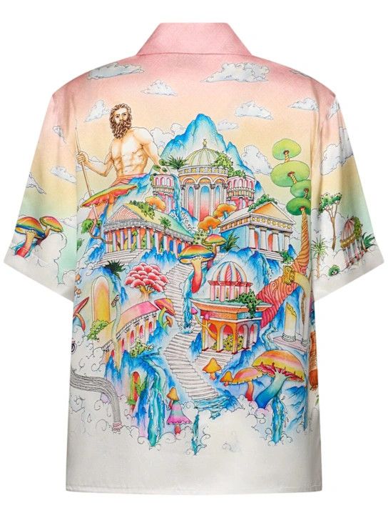 Casablanca o1lsvrm0425 Short Sleeve Silk Shirt in Multicolor Size US XL / EU 56 / 4 - 4 Thumbnail