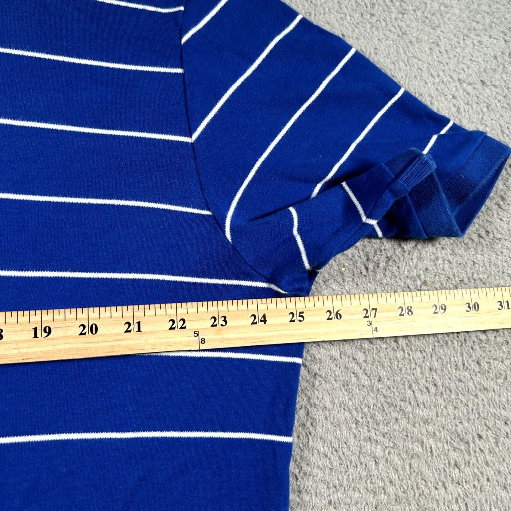 Polo Ralph Lauren Polo Ralph Lauren Polo Shirt Mens XL Blue Striped Cotton High Low Hem Golf Shirt Short Sleeve Casual Currentsals Size US XL / EU 56 / 4 - 6 Thumbnail