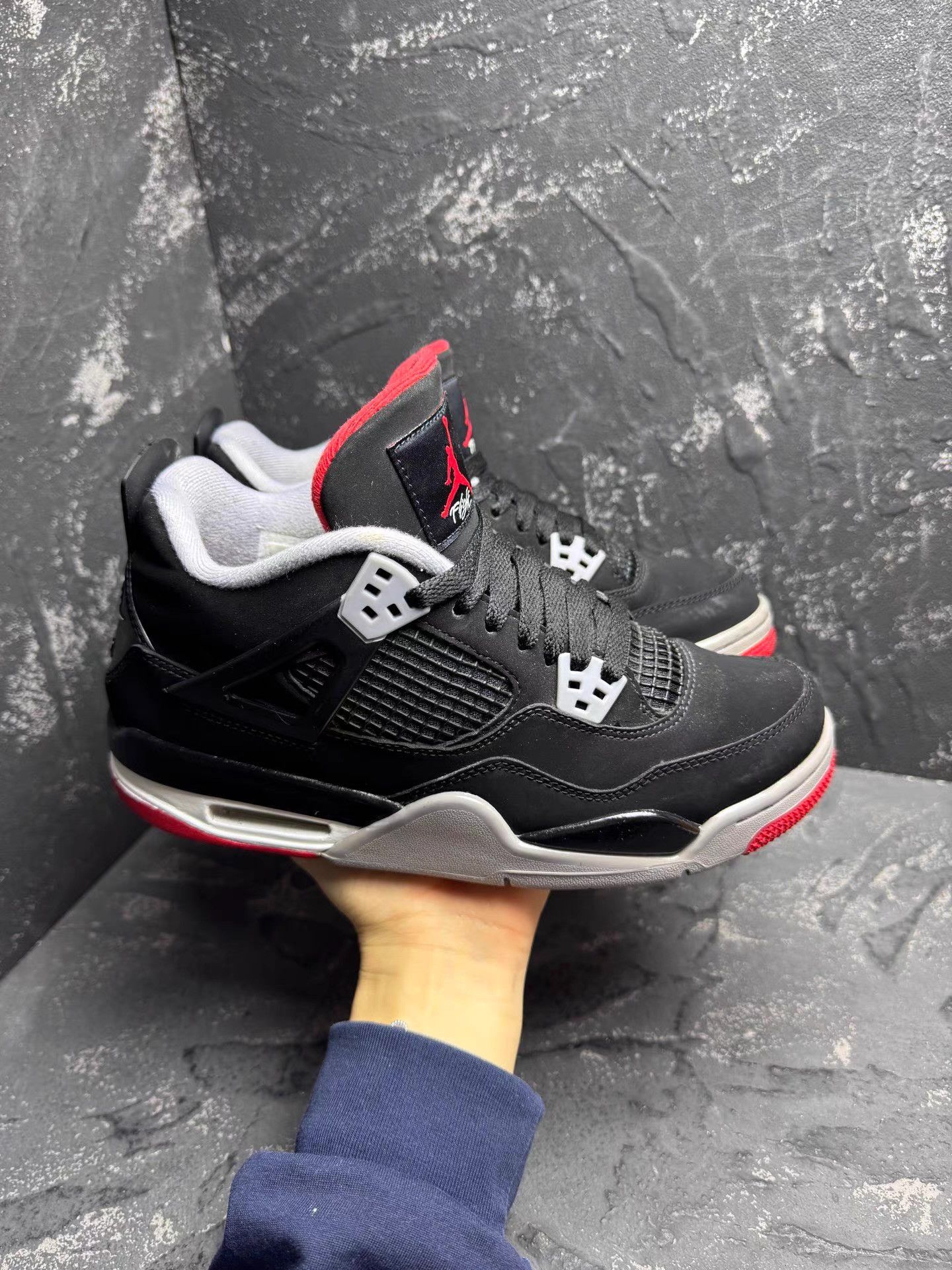 Nike Air Jordan 4 Bulls Black Red (2019) Q10 Size US 7 / EU 40 - 3 Thumbnail