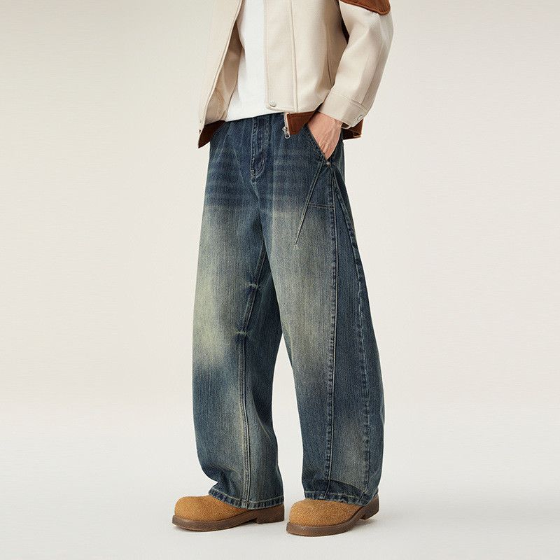 Japanese Brand Japanese retro men's straight casual washed curved jeans Size US 32 / EU 48 - 5 Thumbnail