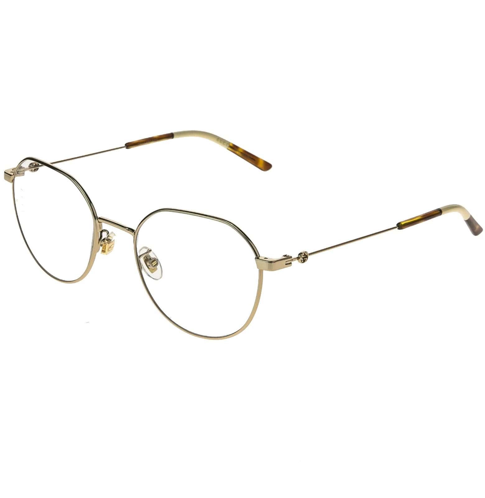 Gucci GUCCI GG0684O 0684 Gold Logo Unisex Oval Eyeglasses 001 Size ONE SIZE - 8 Thumbnail