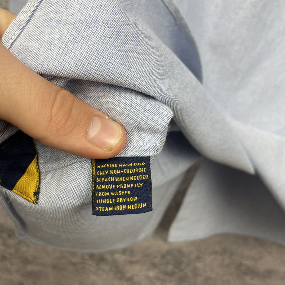 Polo Ralph Lauren Polo Ralph Lauren Rugby Patchwork Oxford Blue Shirt Size US M / EU 48-50 / 2 - 19 Thumbnail