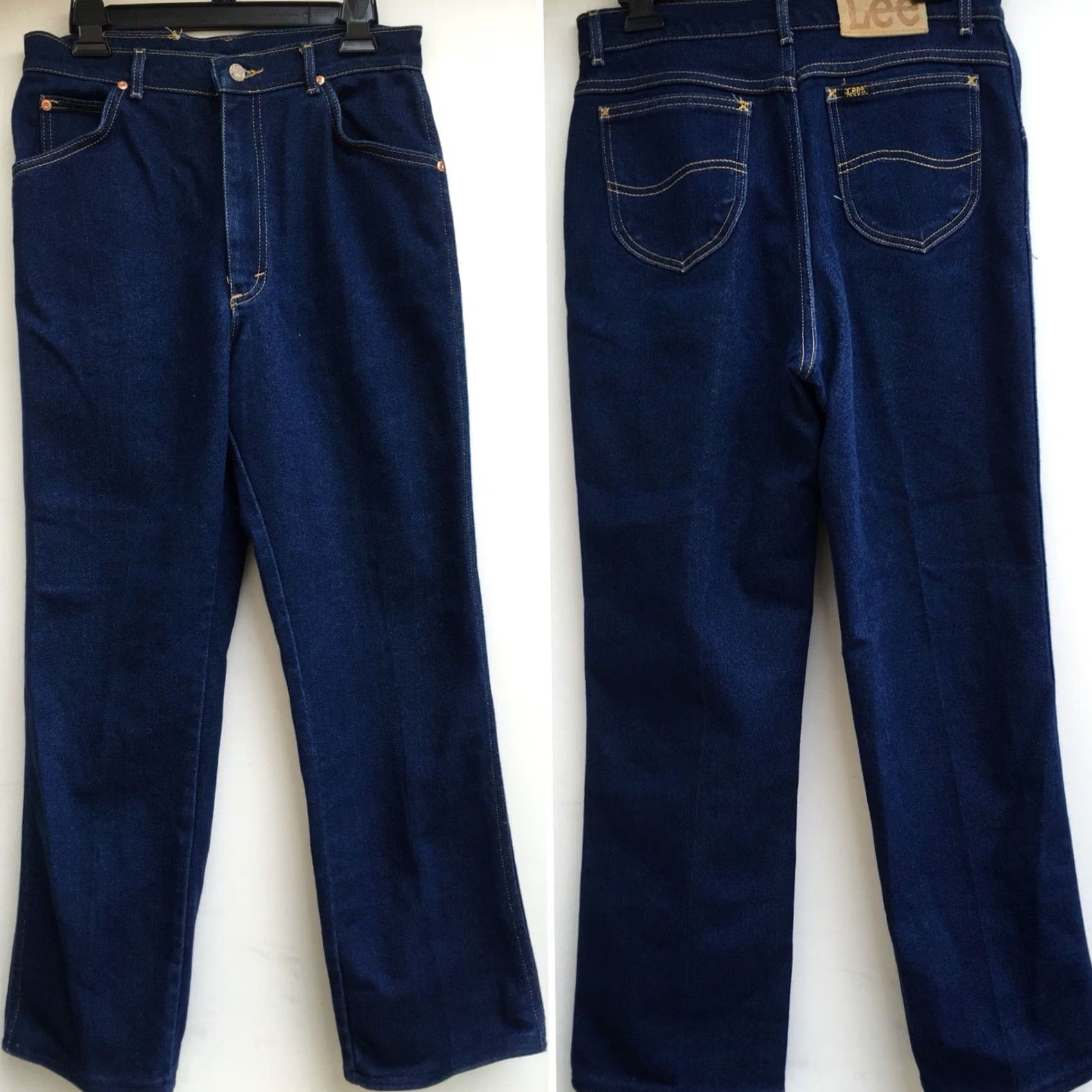 Lee VINTAGE Lee Riders Jeans High Waist US Made Sz 14 30 Waist 40 Inseam 30 Blue 1970s 1980s Mens Size 36" / US 14 / IT 50 - 7 Thumbnail