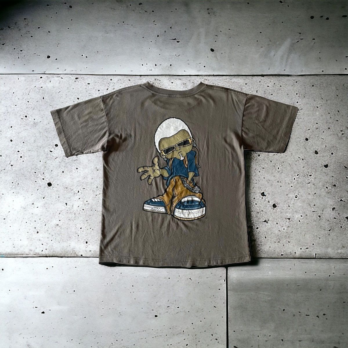 image of Jnco x Vintage Y2K Single Characters Solo Cartoon Skateboarding in Coco Brown, Men's (Size Medium)