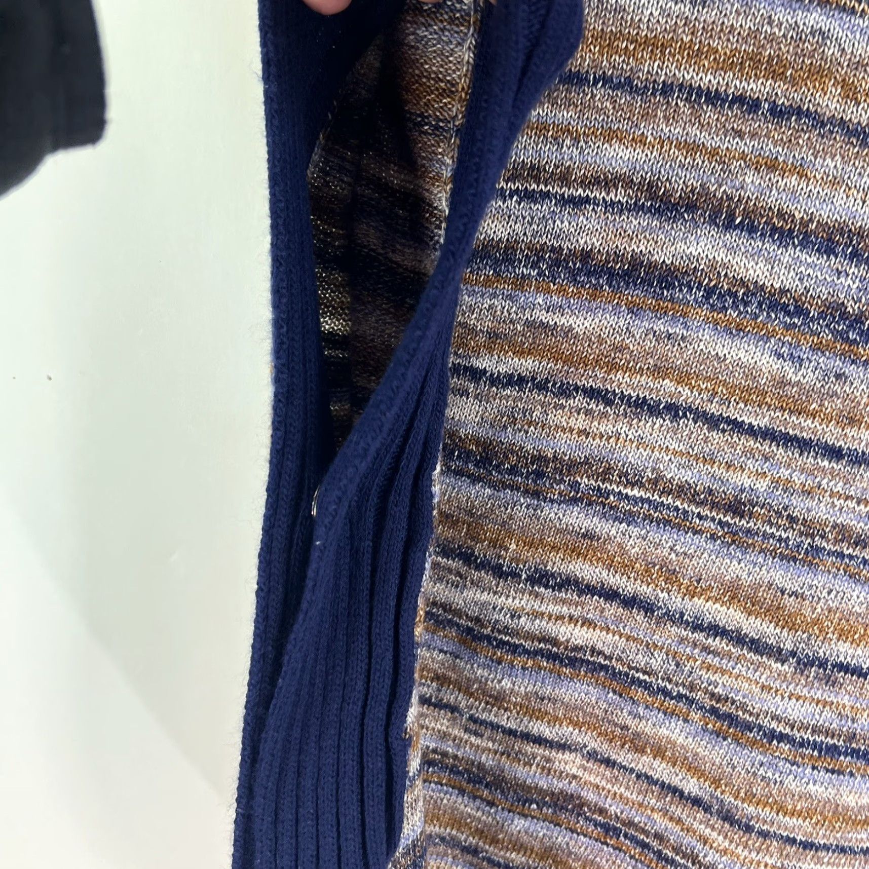 Vintage French Kyss Shawl Striped Sweater Vest Size M / US 6-8 / IT 42-44 - 6 Thumbnail