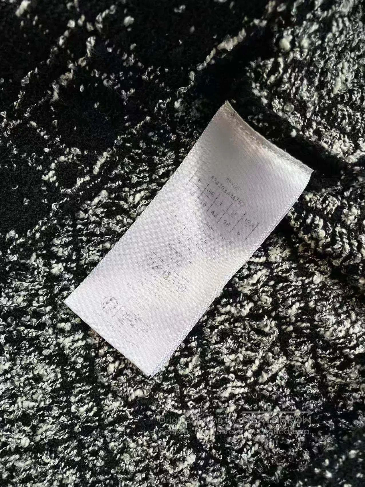 Dior Dior 24SS black cane-pattern tweed skirt| Size XS / US 0-2 / IT 36-38 - 6 Thumbnail