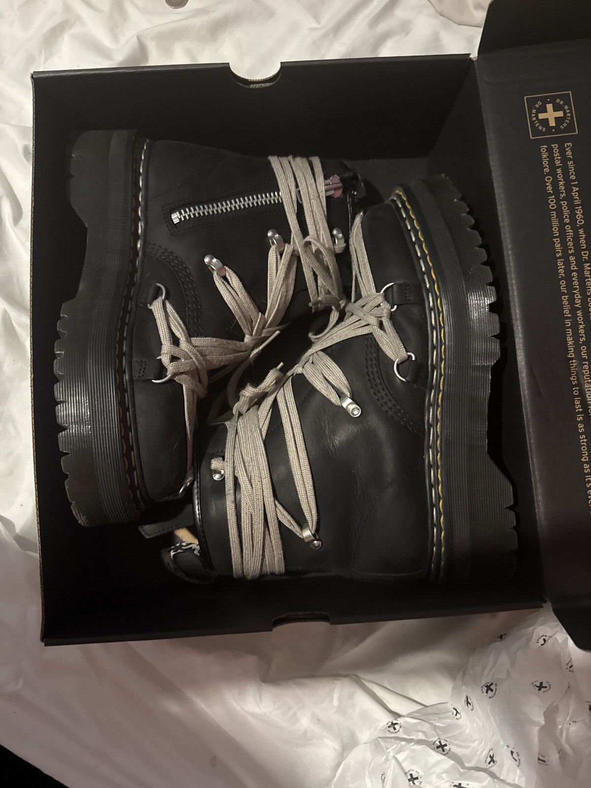 Dr. Martens × Rick Owens Dr martin x rick owens 1460 megalace quad Size US 10 / EU 43 - 1 Thumbnail