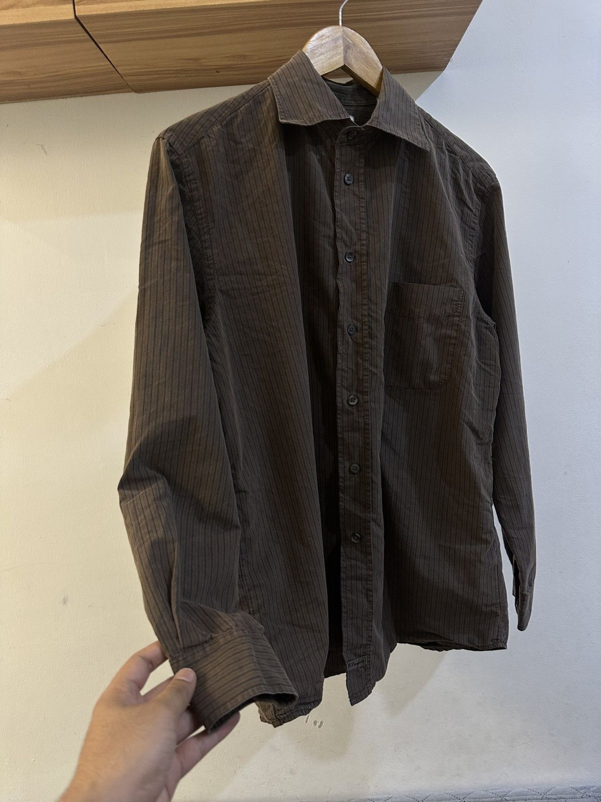 C.P. Company 1990 - C.P. Company Made In Italy Stripes Button Up Shirt Size US M / EU 48-50 / 2 - 11 Thumbnail