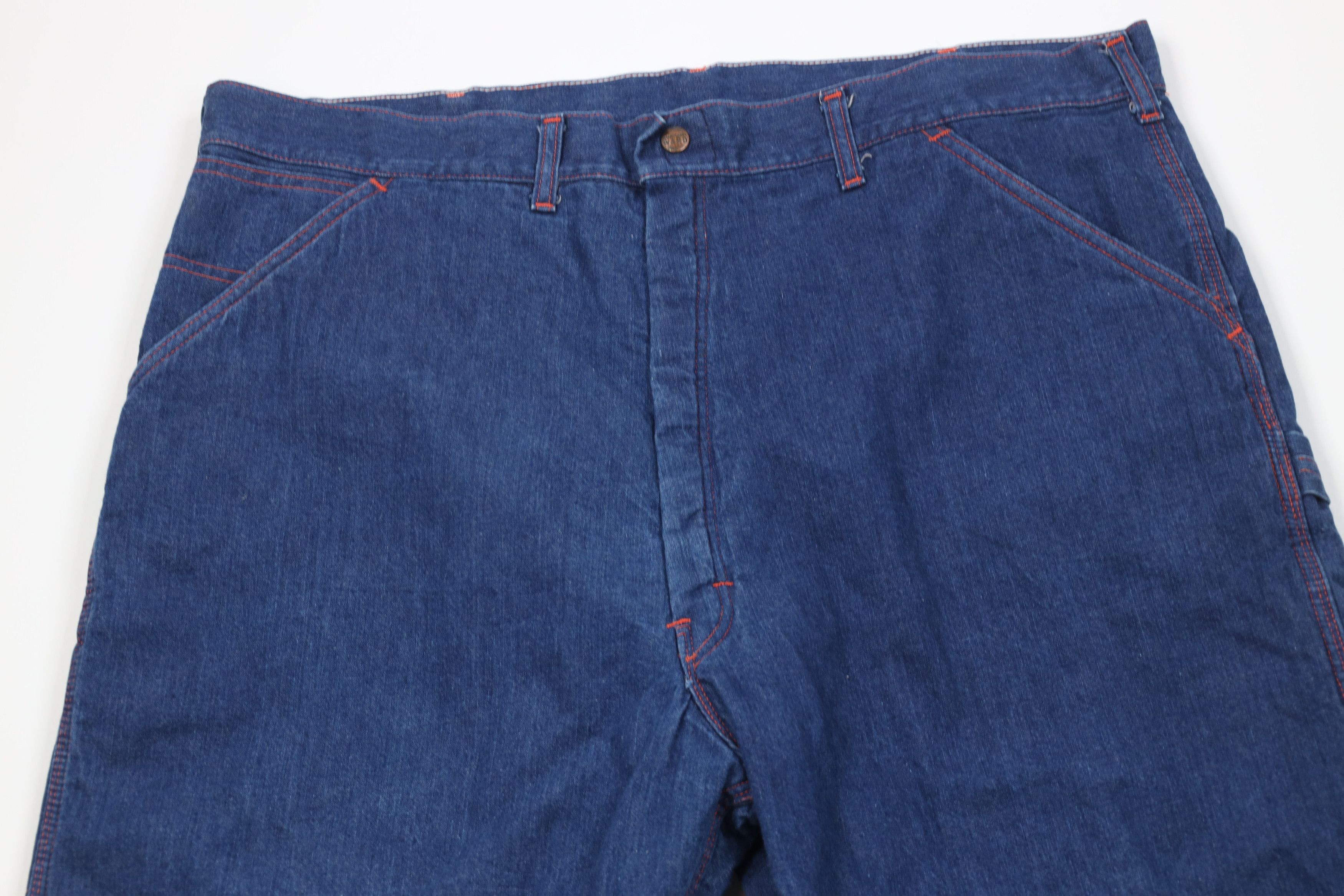 Vintage Vintage 70s Streetwear Insulated Wide Leg Dungaree Jeans US Size US 42 / EU 58 - 3 Thumbnail