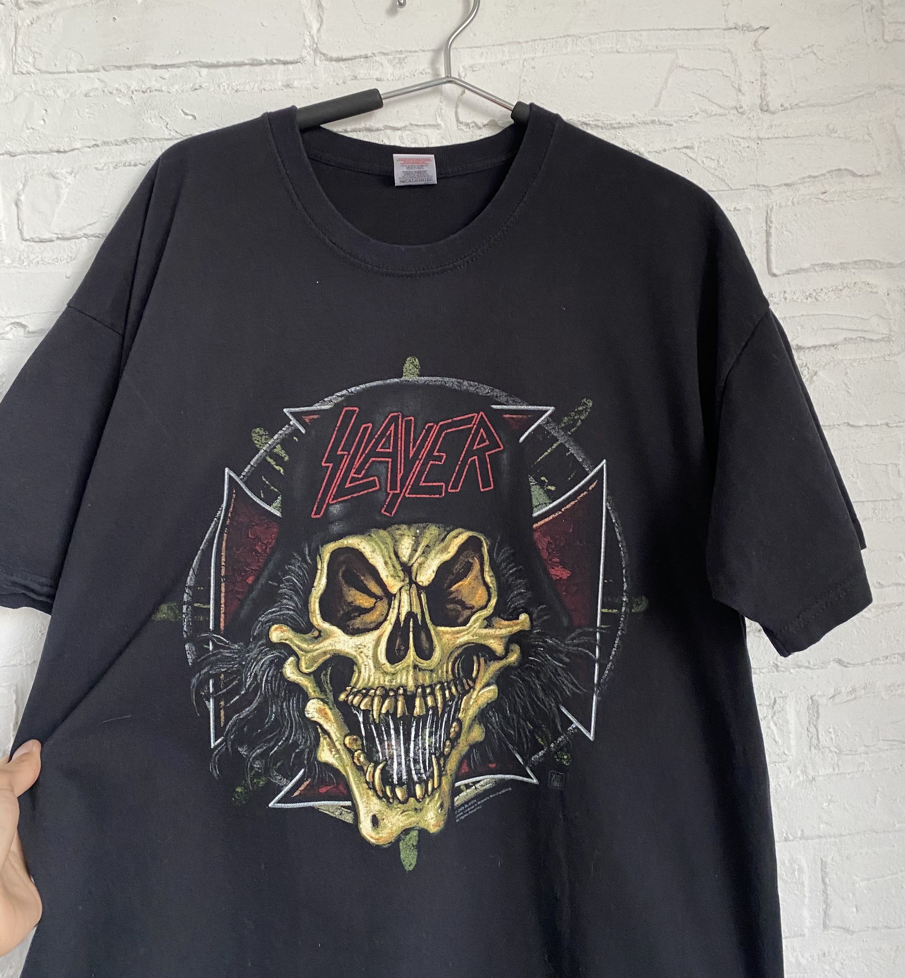 Band Tees × Vintage Vintage 2005 Slayer tour 666 t-shirt Size US XL / EU 56 / 4 - 2 Thumbnail