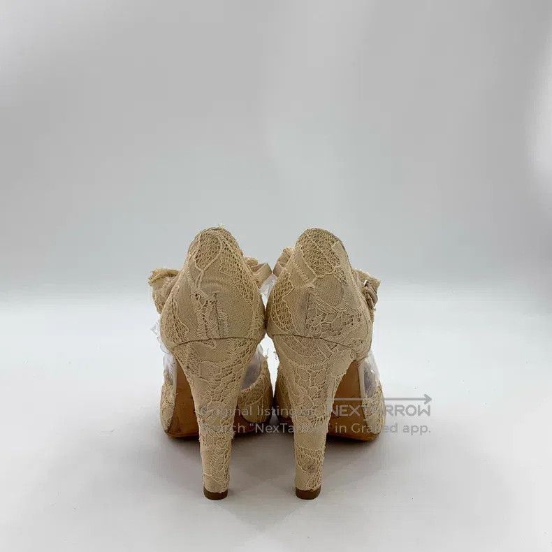 Chanel Chanel Light brown pointed bow one-character buckle thin h Size US 7.5 / IT 37.5 - 4 Thumbnail