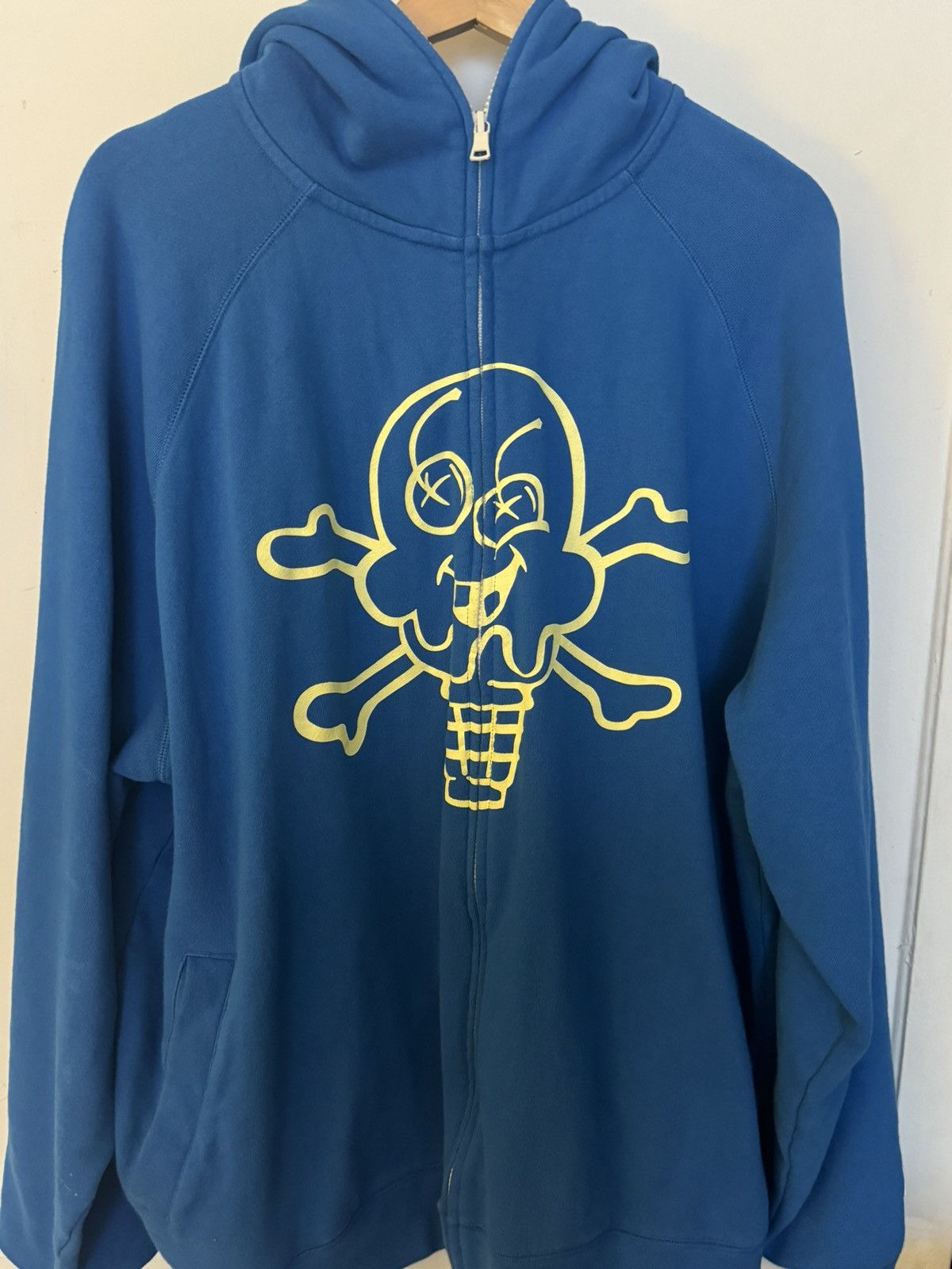 image of Billionaire Boys Club x Icecream Ice Cream Cones & Bones Full Zip Hoodie in Blue, Men's (Size 2XL)