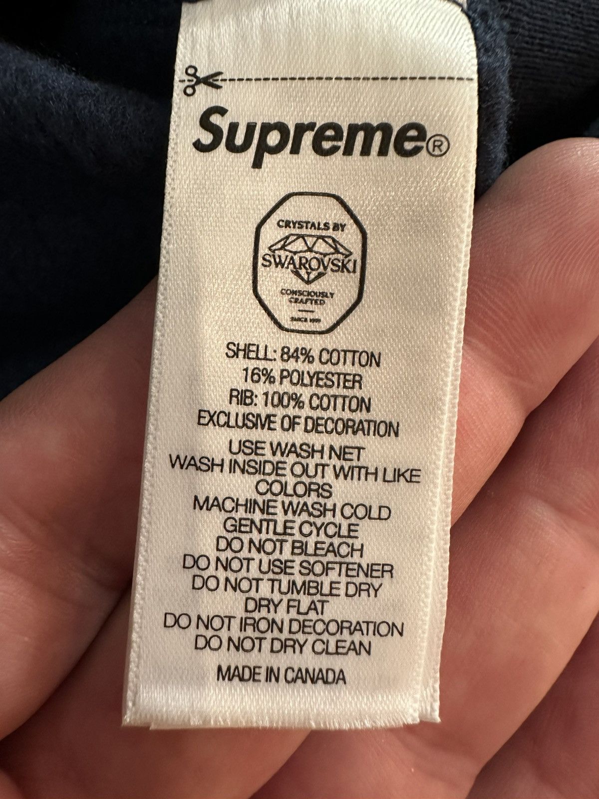 Supreme × Swarovski Supreme x Swarovski Motion Hooded NAVY Size M Size US M / EU 48-50 / 2 - 7 Thumbnail