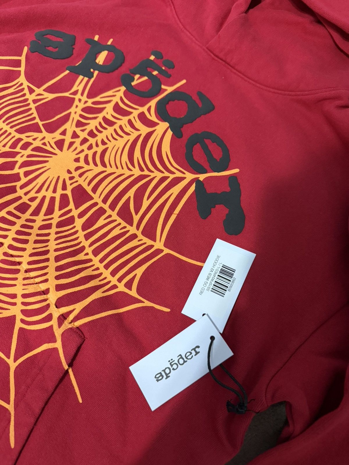 Sp5der SP5DER RED OG WEB V2 HOODIE Size US L / EU 52-54 / 3 - 3 Thumbnail