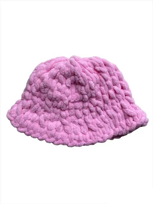 Handmade × Japanese Brand Handmade Knitted Panama Bunny Teddy Bear Style Tiktok Size ONE SIZE - 2 Thumbnail