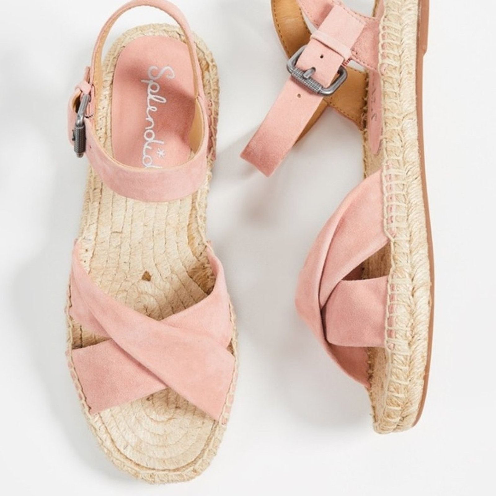 Other Splendid Pink Blush Suede Espadrille Sandals Size US 6.5 / IT 36.5 - 9 Thumbnail