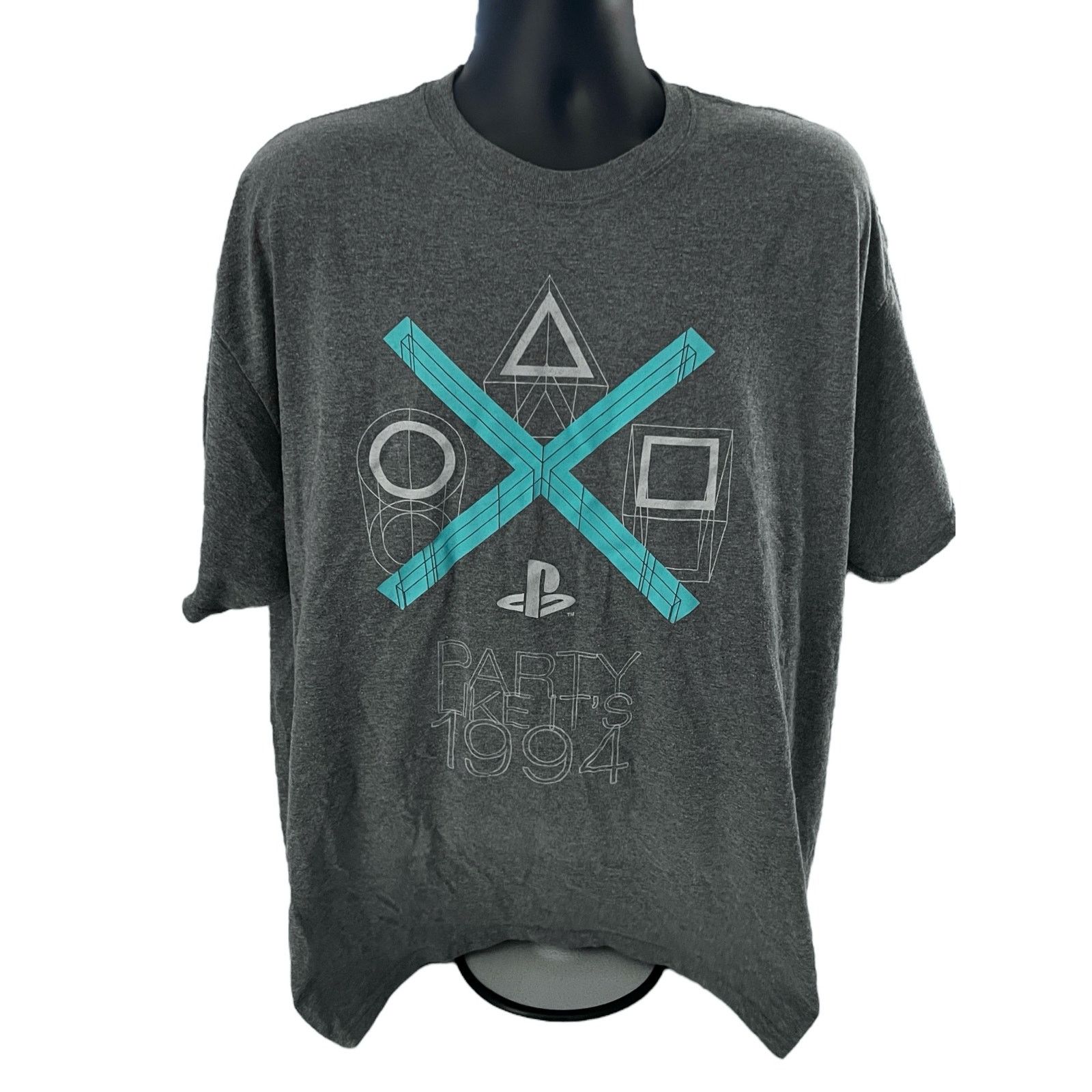 Sony Sony PlayStation Party Like It’s 1994 Men's T-Shirt Gray 2XL Size US XXL / EU 58 / 5 - 1 Thumbnail