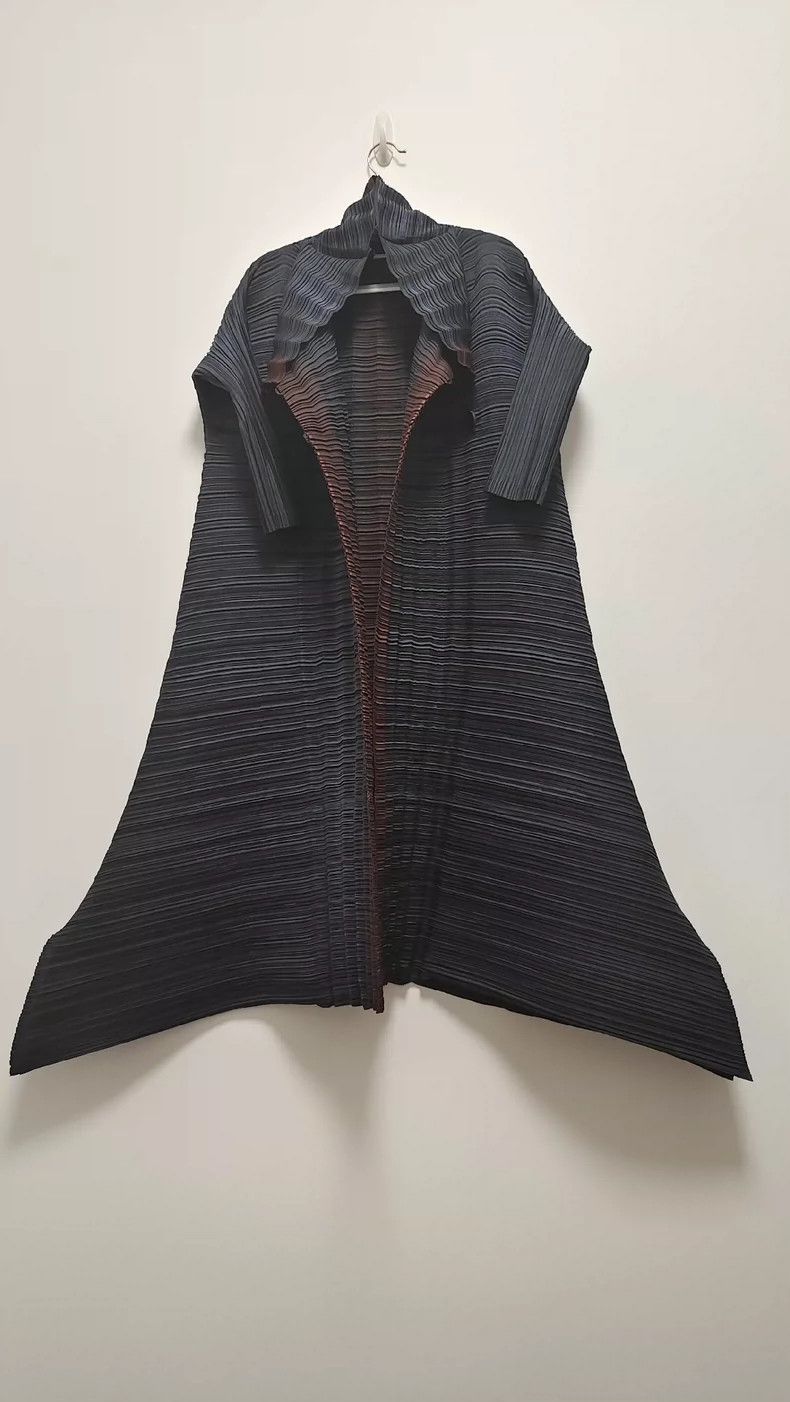 Issey Miyake Issey Miyake size:2 A grayish-blue horizontal stripe sprin Size M / US 6-8 / IT 42-44 - 2 Thumbnail