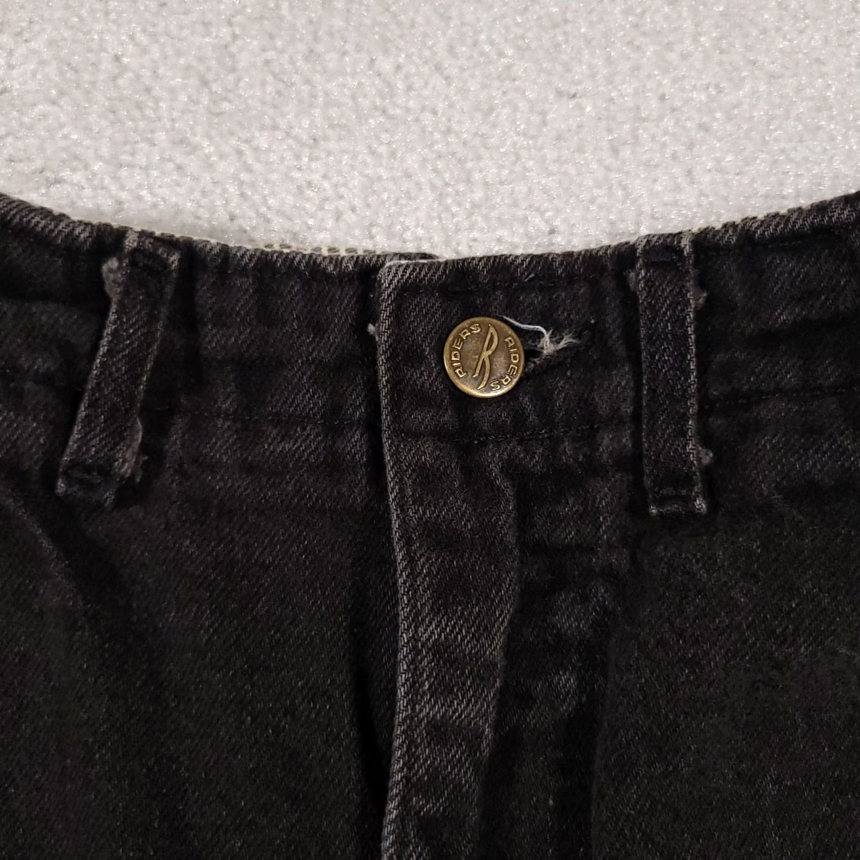 Lee VINTAGE Lee Riders Jeans Women's 14 Med Classic Fit Black Denim Tapered Leg USA Size 36" / US 14 / IT 50 - 5 Thumbnail