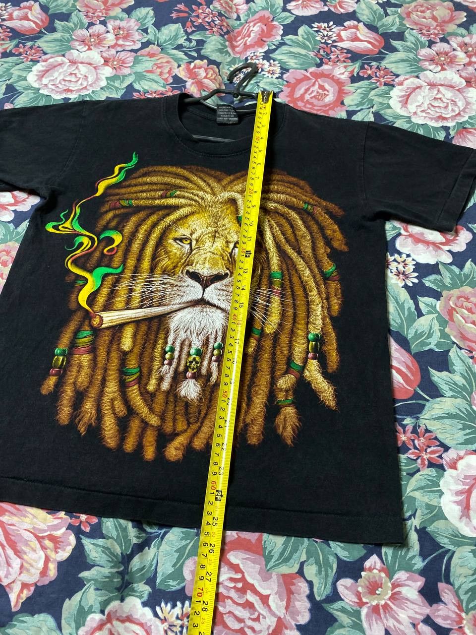 Band Tees × Vintage Rasta Lion T-Shirt The Lion Rastafari Dreadlocks Reggae Size US M / EU 48-50 / 2 - 6 Thumbnail