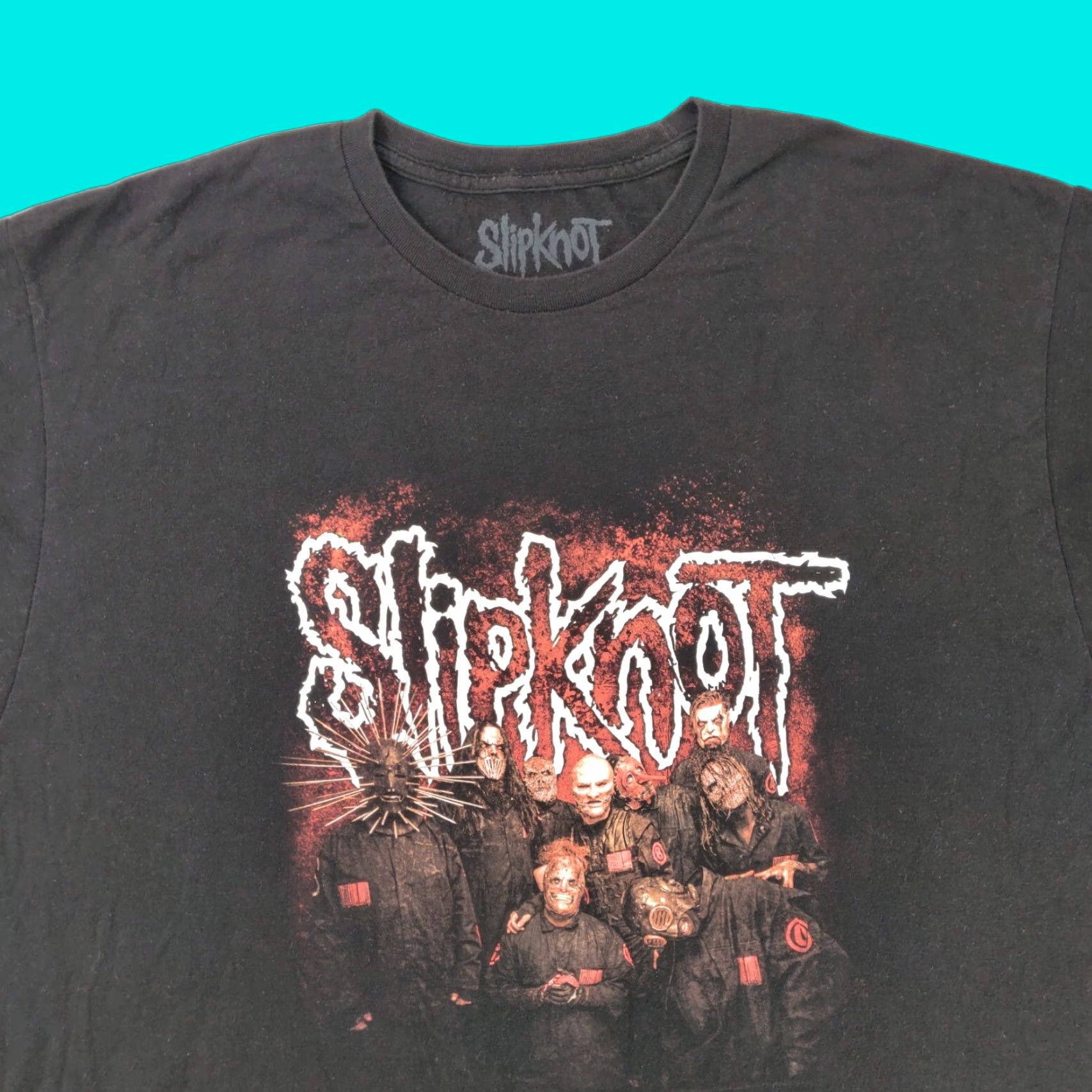 Vintage Slipknot T Shirt Mens XL Black Short Sleeve Graphic Rock Band Crew Neck Cotton Size US XL / EU 56 / 4 - 1 Thumbnail
