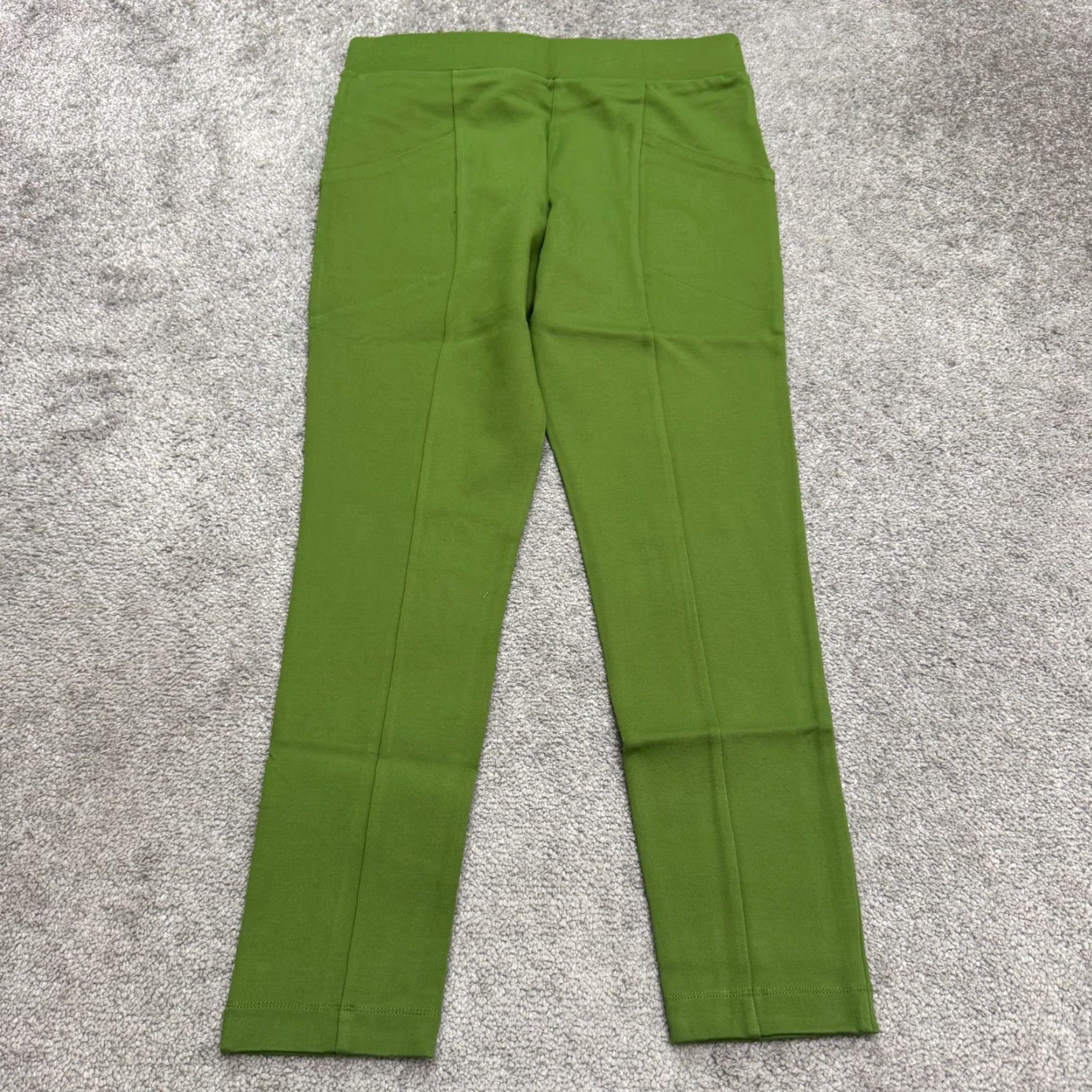 Vintage Betabrand Journey Skinny Yoga Pants Medium Pettie Kale Green Stretch NWT Womens Size 32" / US 10 / IT 46 - 2 Thumbnail