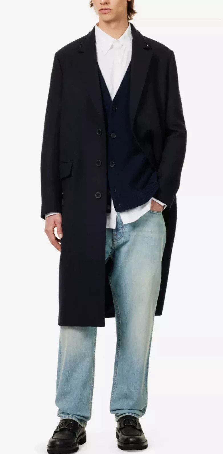 Valentino Valentino Rockstud Wool Coat Size US M / EU 48-50 / 2 - 1 Thumbnail