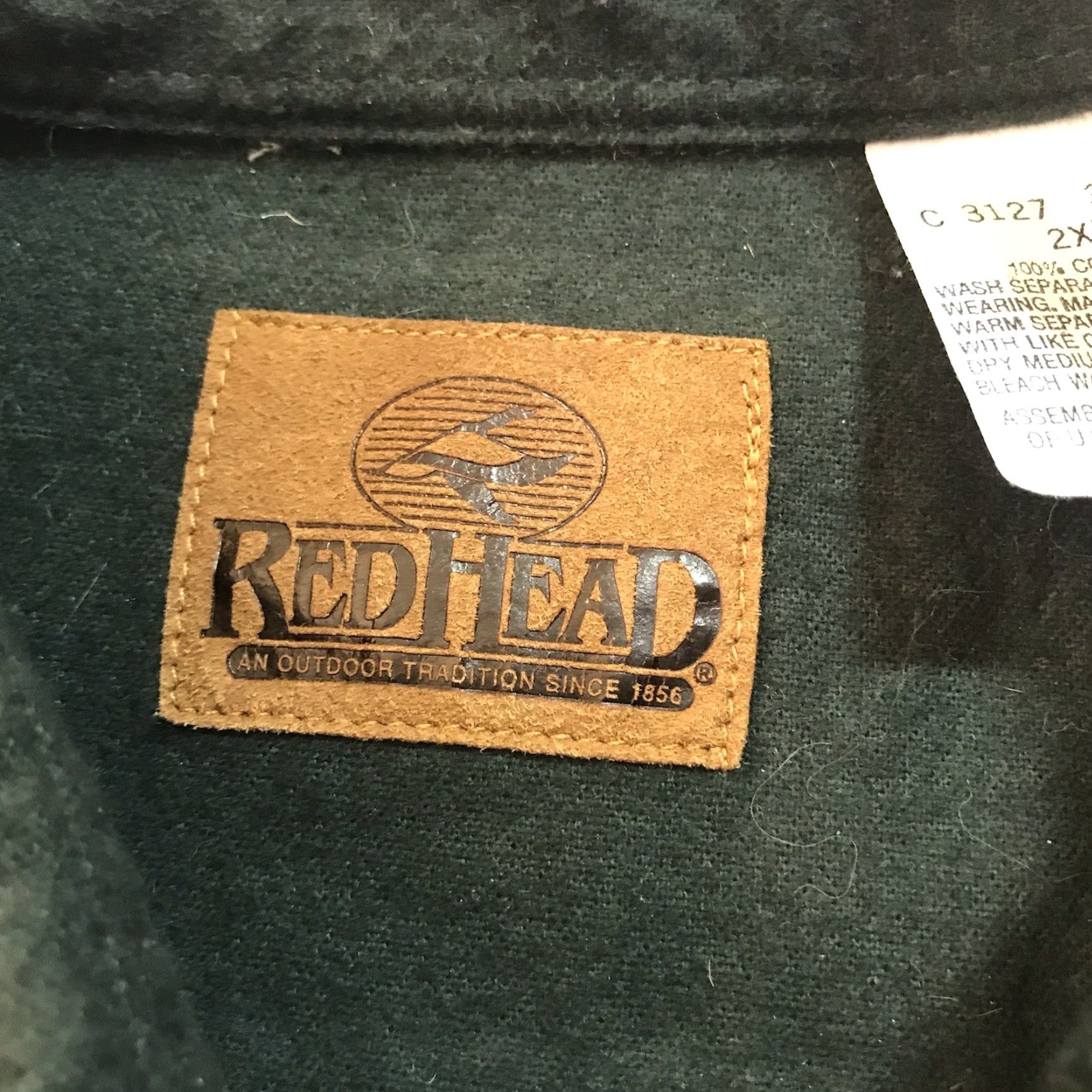Vintage RedHead Shirt Mens 2XL Green Flannel Button-Up Long Sleeve Cotton Pocketed Outdoor Casual Size US XXL / EU 58 / 5 - 4 Thumbnail