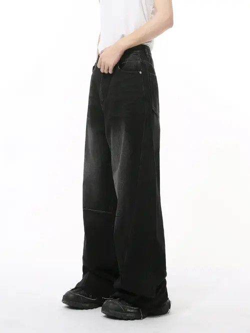 Japanese Brand × Jean Retro loose wide leg fringed jeans Size US 32 / EU 48 - 2 Thumbnail