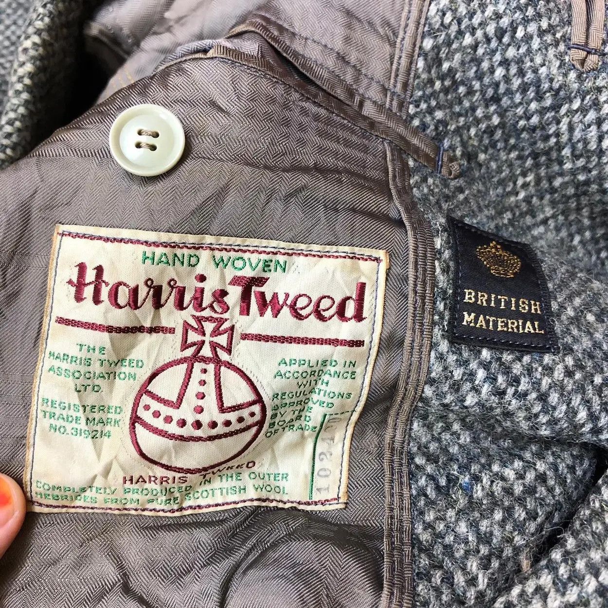Harris Tweed Vintage HARRIS TWEED Trench Coat Parka Jacker Windbreaker Size US XL / EU 56 / 4 - 6 Thumbnail