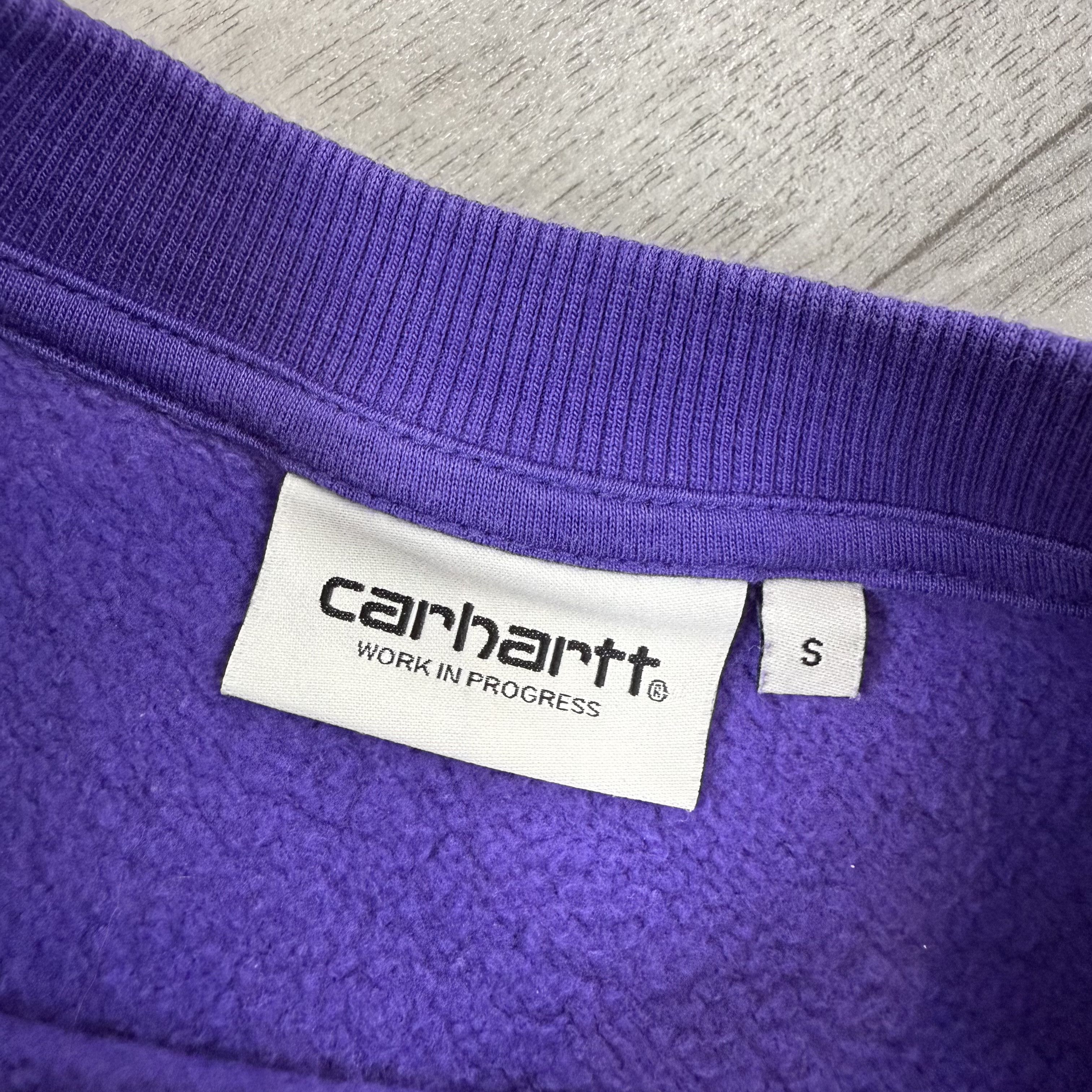 Carhartt Wip Carhartt WIP Embroidered Women's Purple Crewneck Sweatshirt Size S / US 4 / IT 40 - 7 Thumbnail