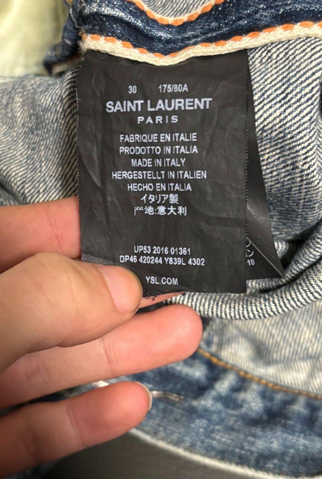 Saint Laurent Paris Saint Laurent SLP 2017SS Single Knee Slashed Jeans Size US 30 / EU 46 - 4 Thumbnail