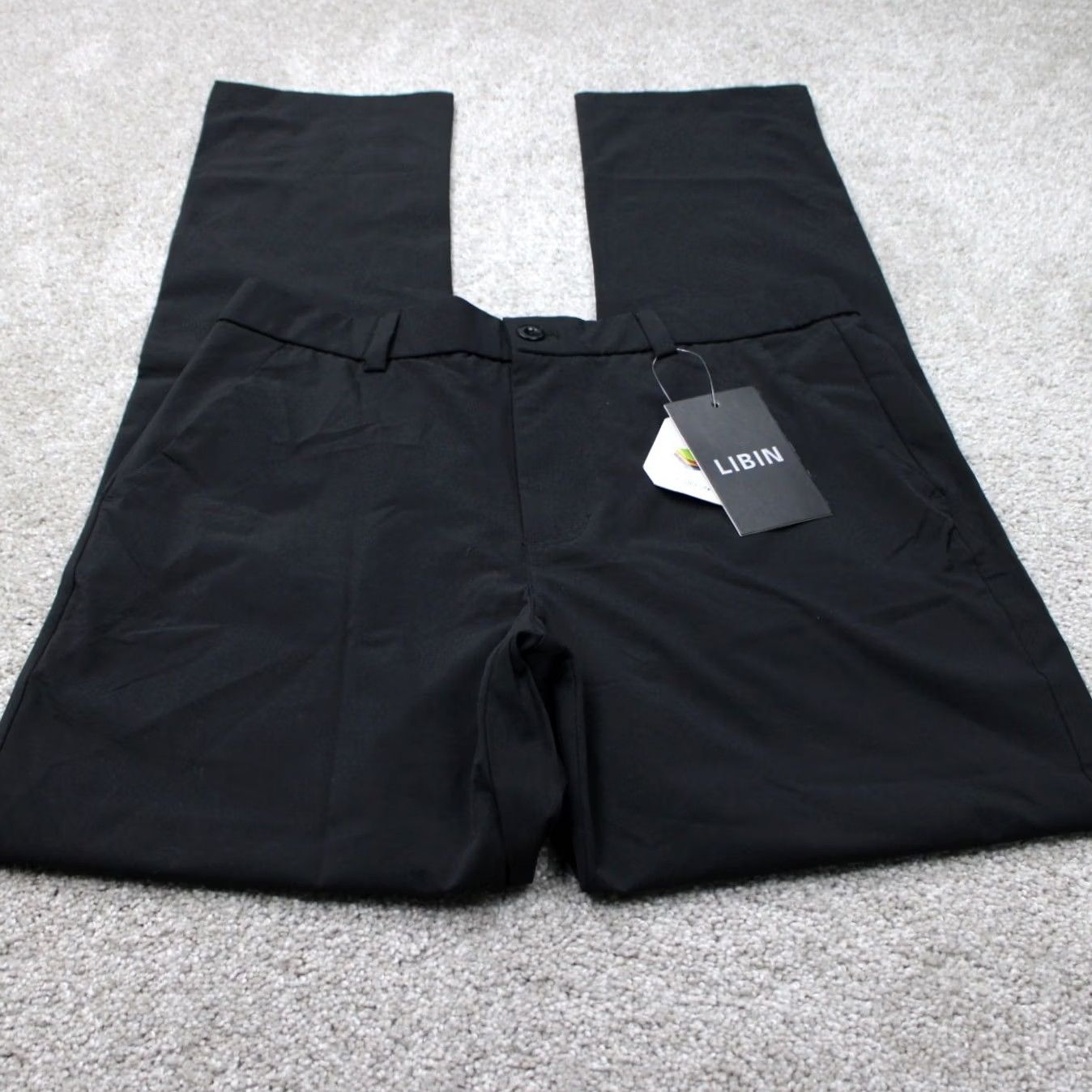 Vintage Libin Pants Mens 32 Black Waterproof UPF 50+ 100% Polyester Inseam 32" Regular Straight Ankle - NWT, 90s Theme, Casual Mens Clothing Size US 32 / EU 48 - 2 Thumbnail