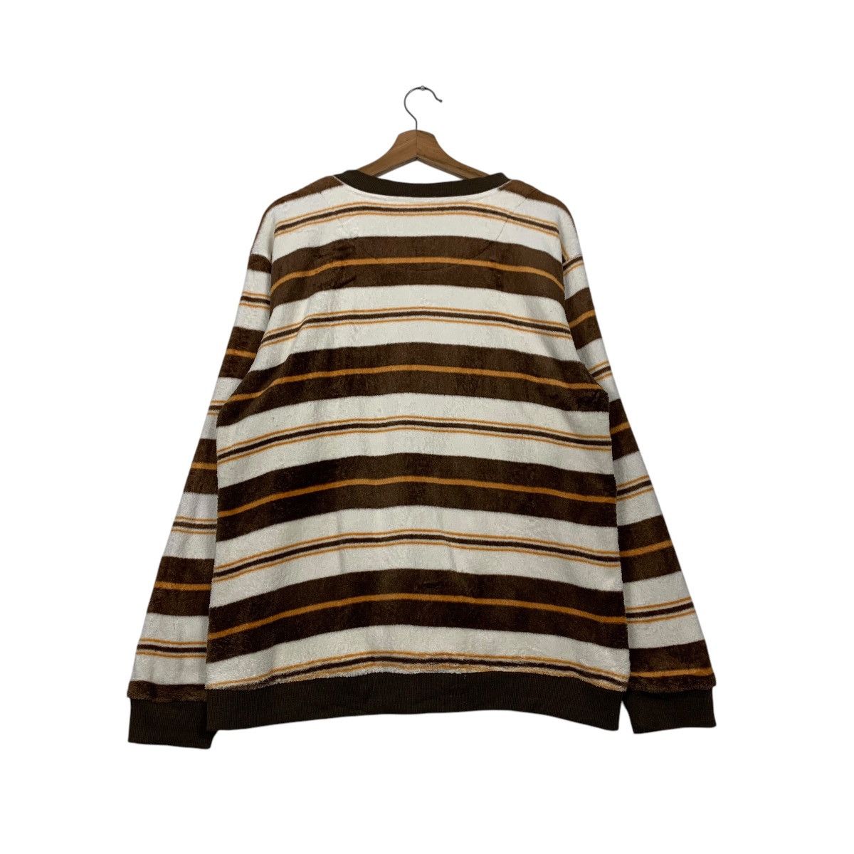 Hang Ten HANG TEN Small Logo Striped Fleece Sweatshirts #2272-C100 Size US L / EU 52-54 / 3 - 14 Thumbnail
