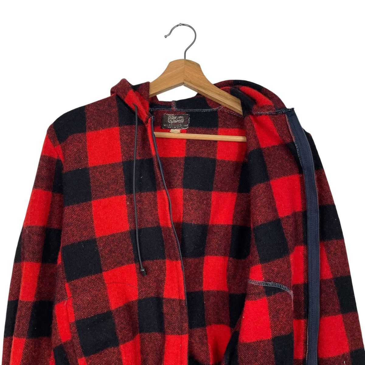 Woolrich Woolen Mills True Vintage 30s Woolrich Tartan Hooded Zipper Jacket Size US S / EU 44-46 / 1 - 11 Thumbnail