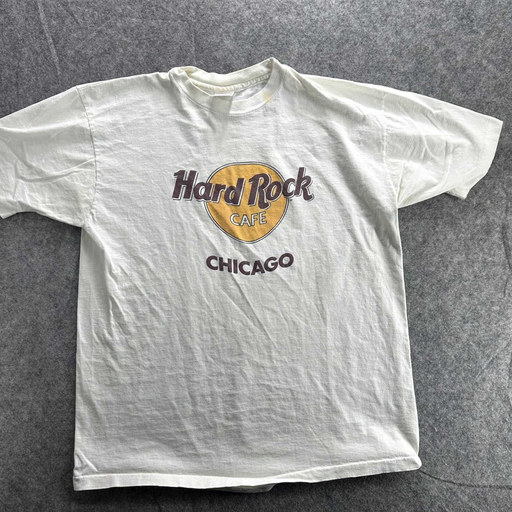 Hard Rock Cafe VINTAGE Hard Rock Cafe T-Shirt Mens XL White Chicago 90s Rock Music Band Tee US Size US XL / EU 56 / 4 - 2 Thumbnail