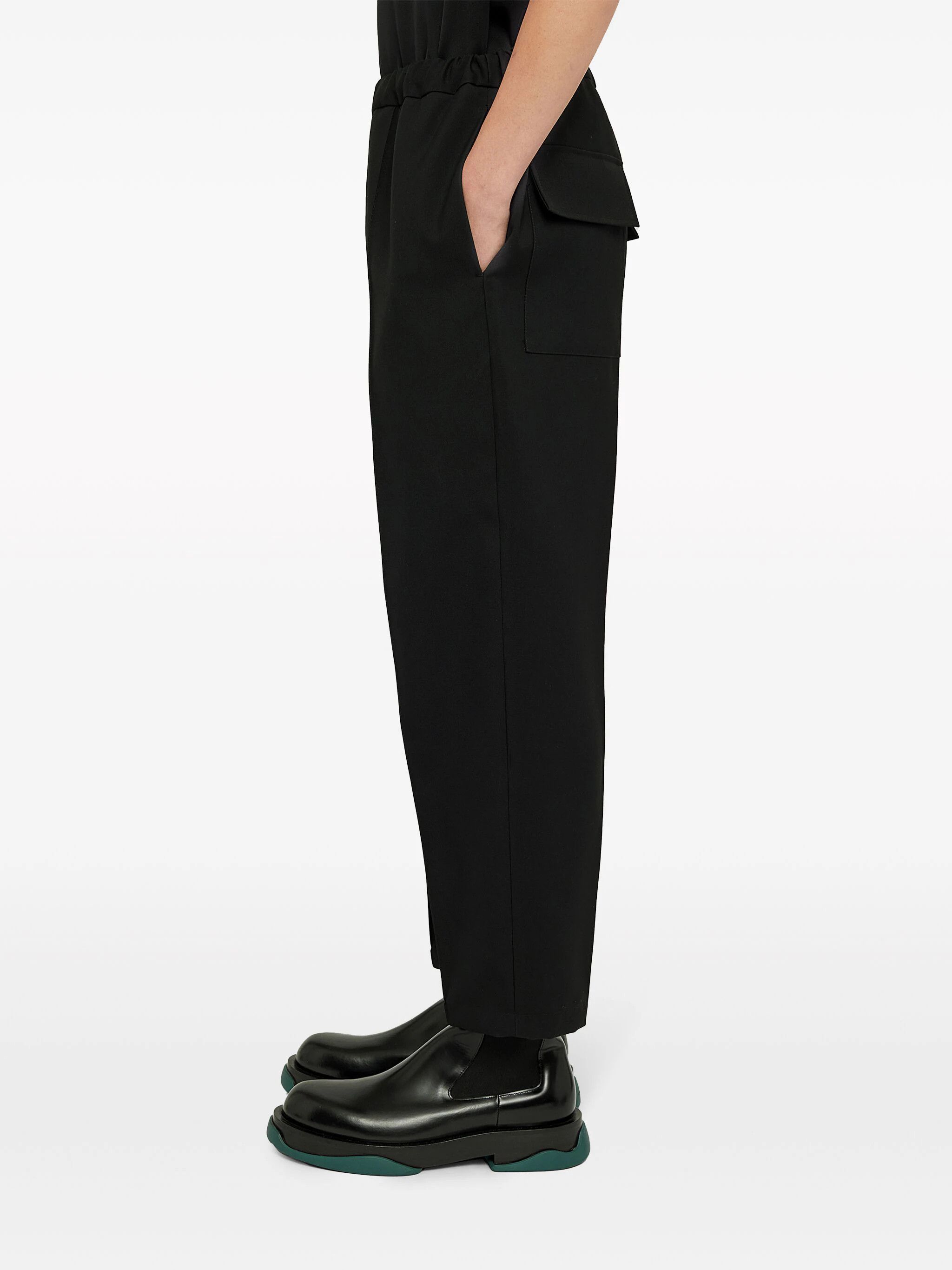 Jil Sander o1s22i1n1024 Tapered Wool Twill Trouser in Black Size US 36 / EU 52 - 3 Thumbnail