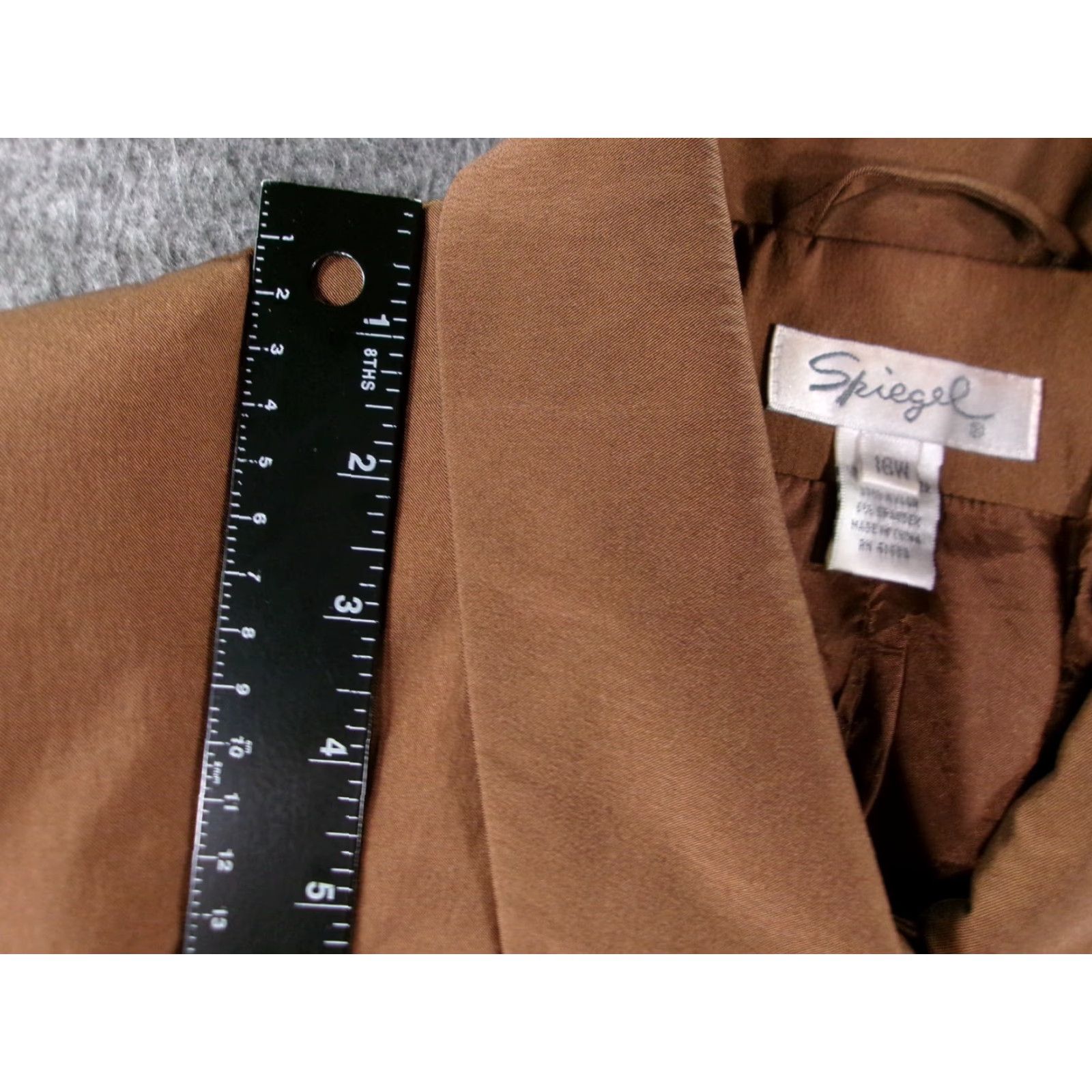 Vintage VINTAGE Spiegel Blazer Women 16W Brown Professional Office Capsule Layering Blazer Women 16W Brown Classic Designer Preppy All Seasons Open Size XXL / US 16-18 / IT 52-54 - 4 Thumbnail