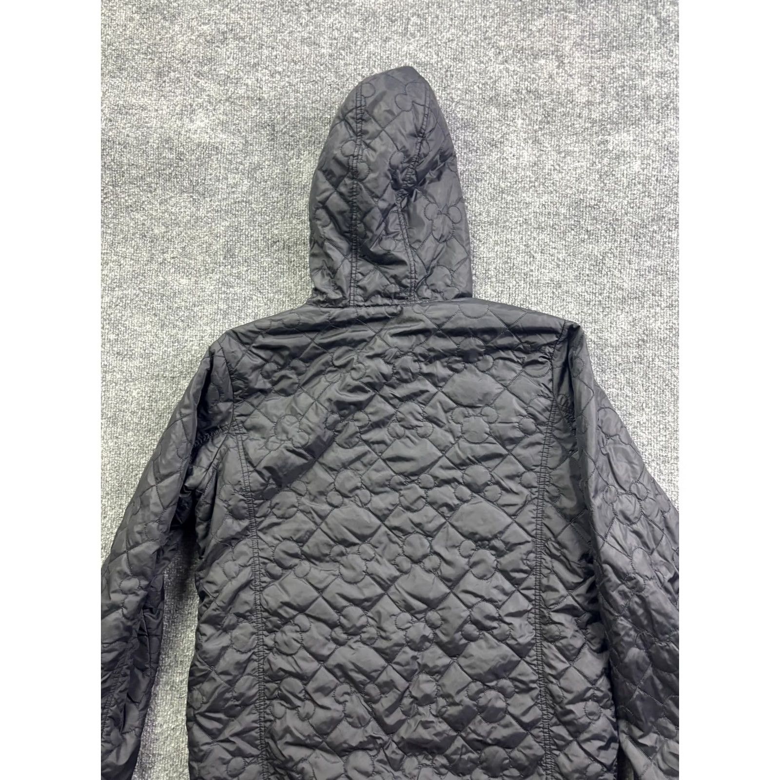 Disney Disney Parks Jacket Womens M Black Quilted Hooded Sherpa Lined Mickey Mouse Size M / US 6-8 / IT 42-44 - 8 Thumbnail