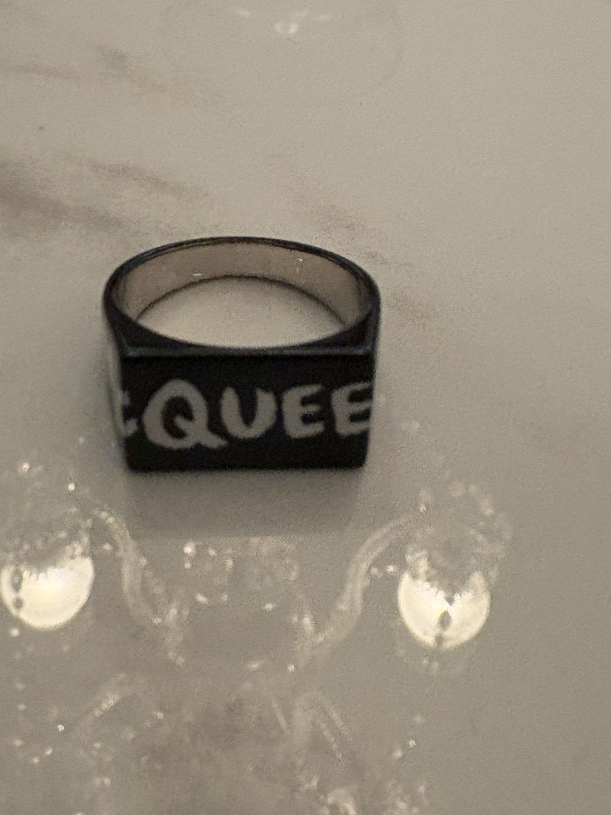 Alexander McQueen Alexander Mcqueen Graffiti Ring Size ONE SIZE - 1 Thumbnail